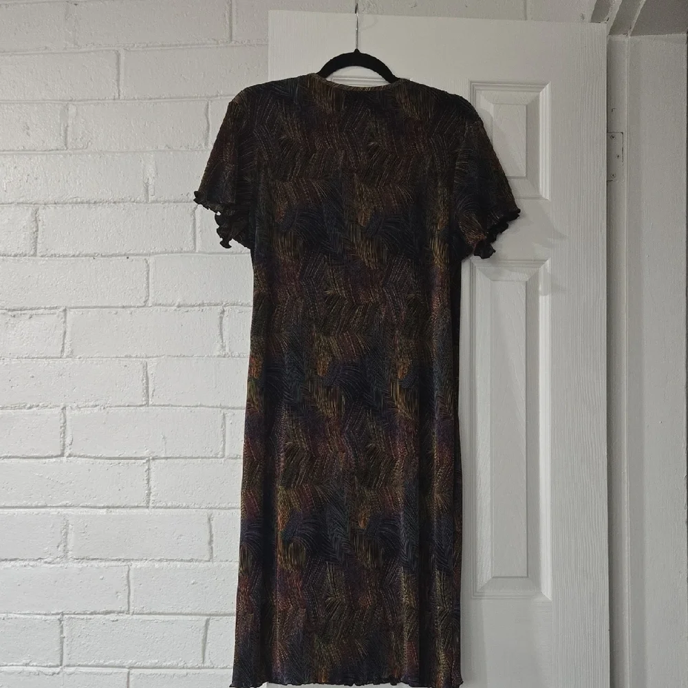 Robble Bee Asymmetrical Midi Dress in Multicolor Pattern Size 16